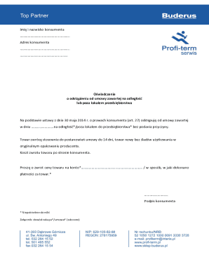 Consumer Withdrawal Declaration Form