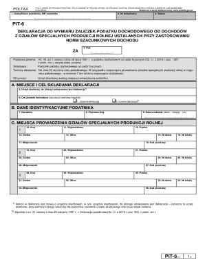 PIT-6 Tax Declaration Form