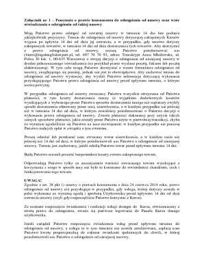 Consumer Right of Withdrawal Notice and Form