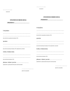 Kindergarten Child Pickup Authorization