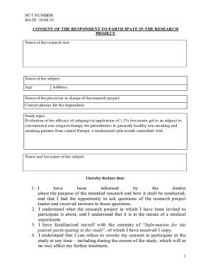 Research Participant Consent Form