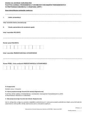 Medical Consent Form for UPPP Surgery