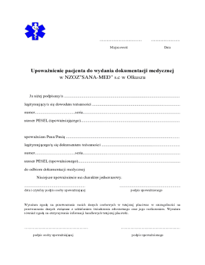 Patient Authorization for Medical Records Release