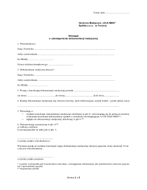 Medical Records Request Form