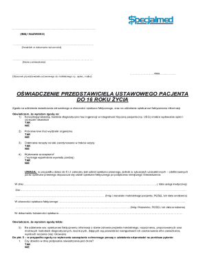 Minor Patient Medical Consent Form