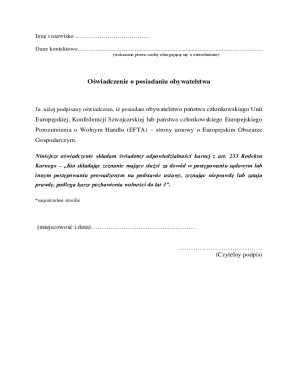 EU Employment Declaration Forms