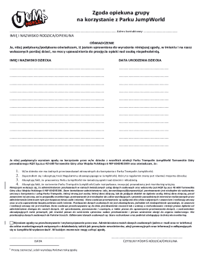 Guardian Consent for JumpWorld Park