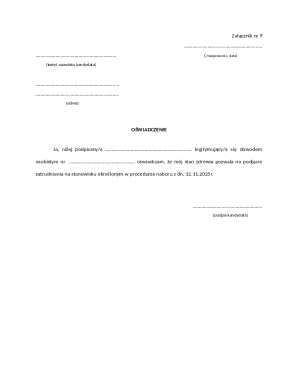 Health Declaration for Employment