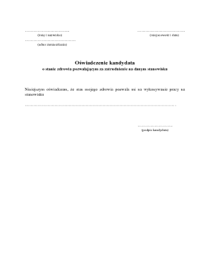 Health Declaration Form