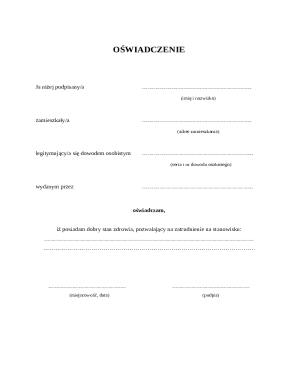 Health Declaration Form