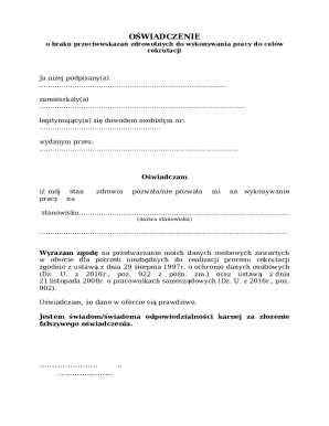 Medical Clearance Form