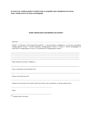 Polish Contract Cancellation Form