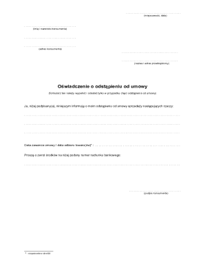 Consumer Contract Cancellation Form