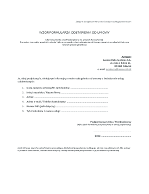 Polish Training Service Cancellation Form