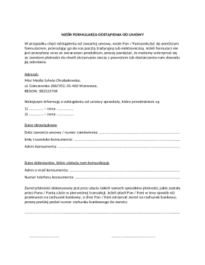 Polish Contract Termination Form