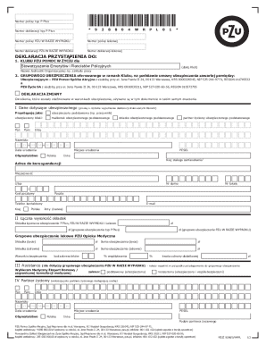 PZU Group Insurance Declaration Form