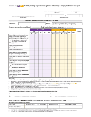 Polish Matura Exam Protocol
