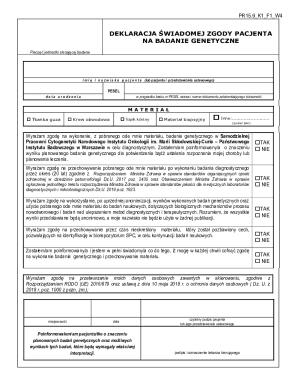 Polish Genetic Testing Consent Form