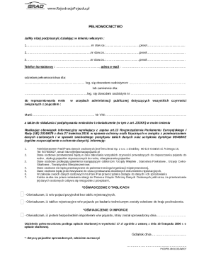 Poland Vehicle Registration Power of Attorney