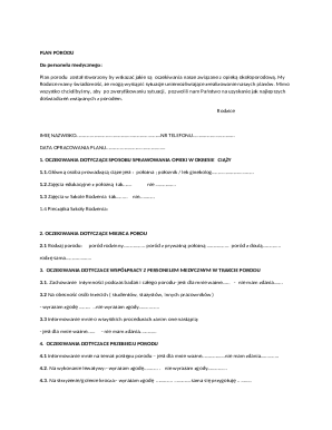 Birth Plan for Medical Staff