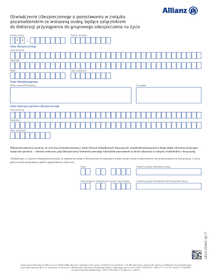 Insurance Declaration of Non-Marital Partnership