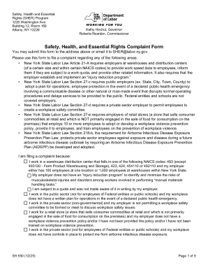 New York SHER Complaint Form