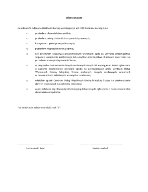 Polish Employment Affidavit