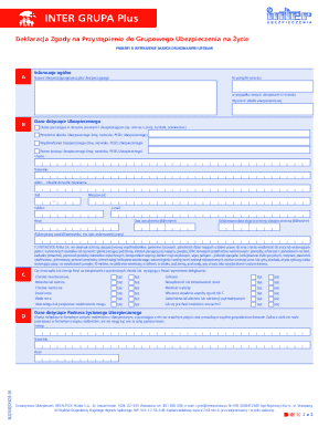 INTER GRUPA Plus Life Insurance Consent Form