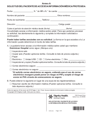 Patient Request for Access to Protected Health Information