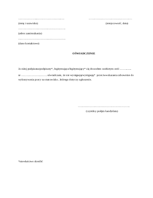 Health Declaration Form