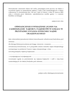 Polish Landlord Consent Form
