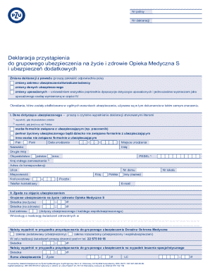 Polish Life and Health Insurance Declaration