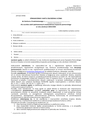 Subject Competition Entry Form