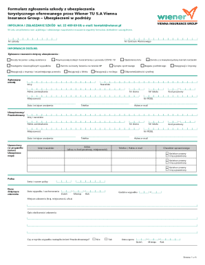 Wiener TU Travel Insurance Claim Form
