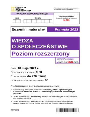 Polish Matura Exam Form 2024
