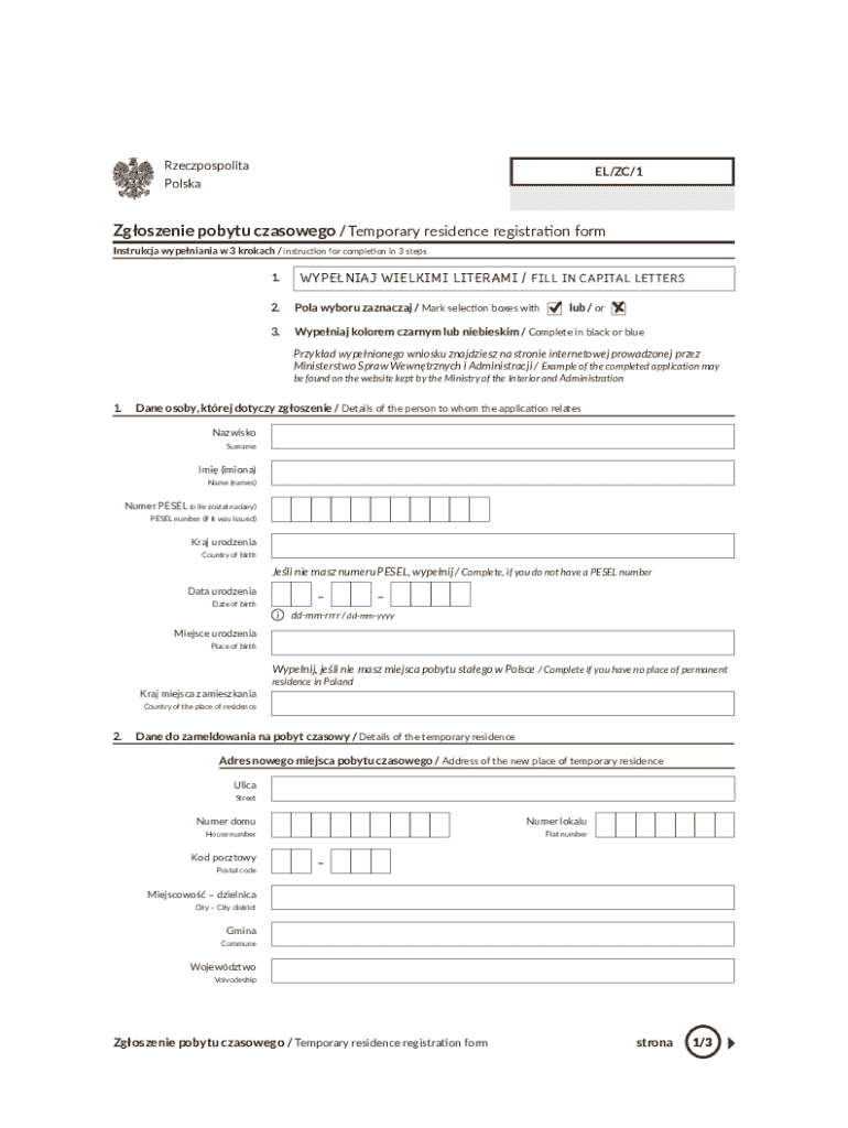 Polish Document For Example.pdf Polish Personal Data Form - Blank Fillable Template | Fill Out, Print ...