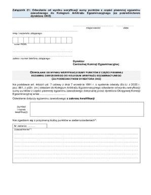 Appeal of Vocational Exam Score Verification