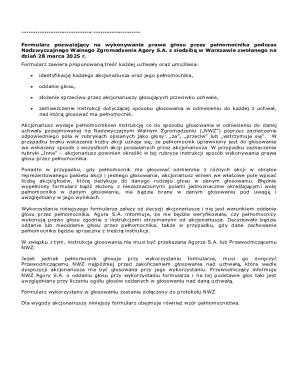 Proxy Voting Form for Agory S.A. Extraordinary General Meeting