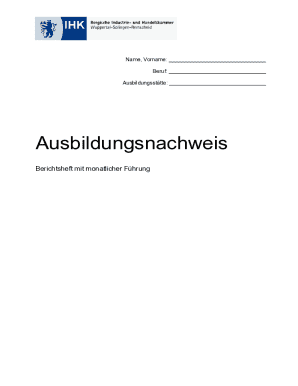 German Apprenticeship Training Record