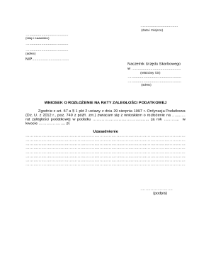 Poland Tax Payment Installment Request