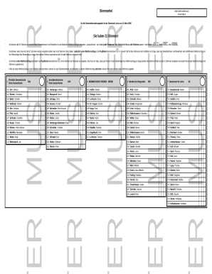 German Municipal Election Ballot