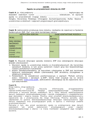 ZHP Child Membership Consent Form