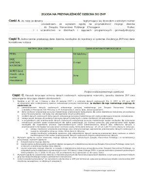 ZHP Child Membership Consent Form