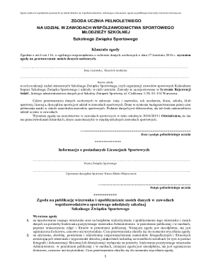 Student Consent Form for School Sports Competitions