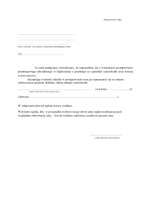 Polish Car Purchase Offer