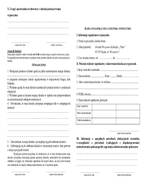Polish Summer Camp Registration Form