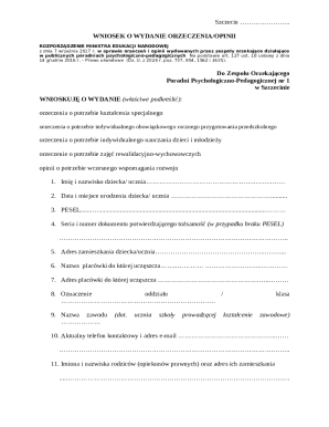 Poland Special Education Assessment Request Form
