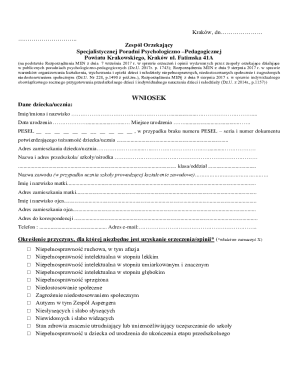 Polish Special Education Assessment Request