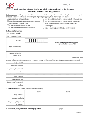Poland Special Education Assessment Request Form
