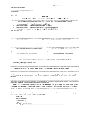 Special Education Needs Application Form